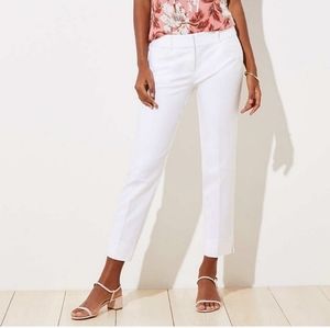 LOFT White Riviera Cropped Pants - size 4